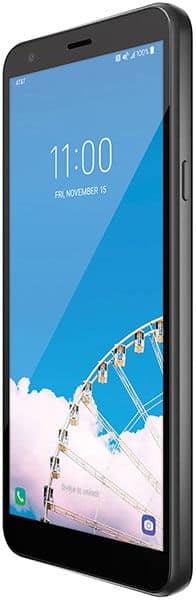 LG Prime 2 smartphone displaying home screen with time 11:00 and date November 15, viewed from front angle