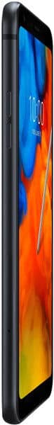 LG Stylo 4 smartphone shown from the side, displaying colorful gradient screen with blue, orange, and yellow bands