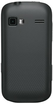 LG Rumor Reflex rear view, black textured phone with camera and speaker grille visible