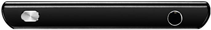 LG Splendor top edge view showing camera lens on left and power button on right
