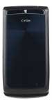 LG Wine flip phone shown from the front, closed, with dark screen and silver trim against a white background