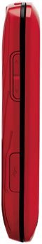 LG Xpression red flip phone, side view closed position