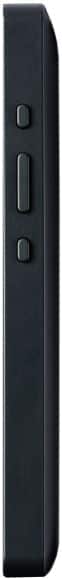 Light Phone II, side view showing dark textured surface with three rounded button controls