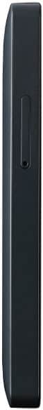 Light Phone II, side view, showing slim black rectangular device with minimal buttons