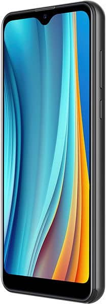 MaxWest Nitro N62 smartphone front view with colorful gradient display and waterdrop notch