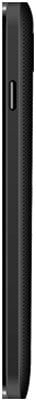 Micromax Bolt A69 phone, side view, showing textured black casing and slim profile