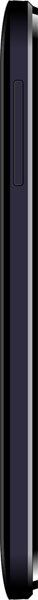 Micromax Canvas 2 Colours A120 smartphone, side view, showing the device's thin profile in black