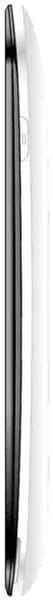 Micromax Canvas HD smartphone, side view showing thin profile with black and white casing