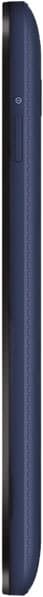 Micromax Canvas Nitro smartphone shown from the side, displaying its thin profile and dark blue casing