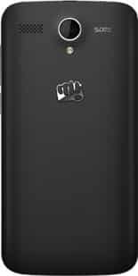 Micromax Canvas Power rear view, black body with camera and speaker visible