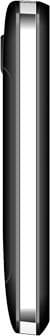 Micromax GC232 phone, side view, showing black casing with silver accent band running down the center