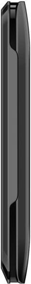 Micromax X367 phone, side view, showing closed flip design with dark gray and black exterior