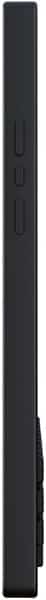 Minimal Phone, side view, showing black rectangular device with minimal button design along edge