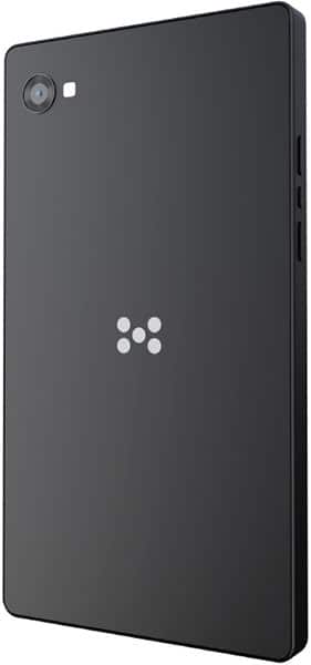 Minimal Phone rear view, showing dark gray back with camera, speaker, and white dot matrix logo