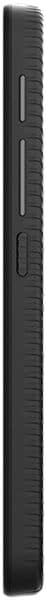 Motorola Defy (2021) side view showing textured black rugged phone body with ridged grip pattern