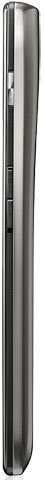 Motorola DROID RAZR MAXX, side view of thin smartphone with metallic gray casing and black accents along edges