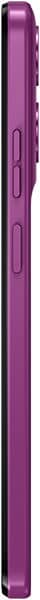 Motorola Moto G (2026) side view showing purple back panel and volume buttons