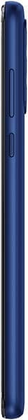 Motorola Moto G Play (2023) in Midnight Blue, shown from the side view displaying the phone's profile and curved edges