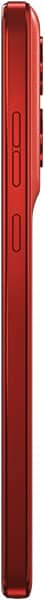 Motorola Moto G Stylus 5G (2024) in red, shown from the side displaying its slim profile and stylus slot