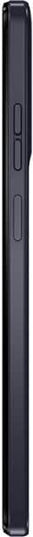 Motorola Moto G04 phone, side view, showing black body with power and volume buttons