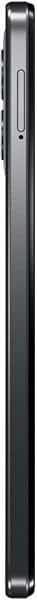 Motorola Moto G34 smartphone shown from the side, displaying its dark gray or black frame and edge details