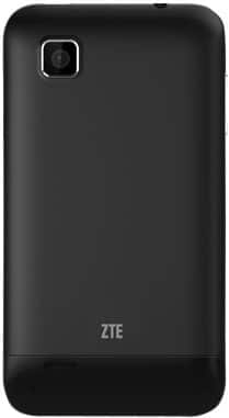 ZTE Kis smartphone, rear view, black with camera and ZTE branding visible
