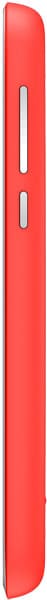 Nokia 1 phone in red, side view showing the slim profile and button placement