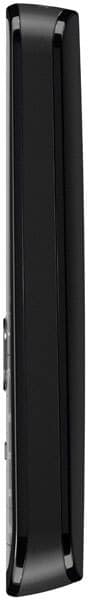 Nokia 109 mobile phone, front view, showing black rectangular body with minimal buttons and display area