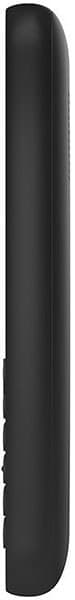 Nokia 215 side view showing the full length of the black phone's slim rectangular profile