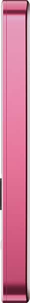 Nokia 225 4G (2024) in pink, side view showing the slim profile and curved edges