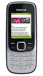 Nokia 2330 Classic, front view, showing small screen with colorful display and numeric keypad below