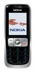 Nokia 2630 mobile phone, front view, with small screen displaying Nokia logo and physical keypad below