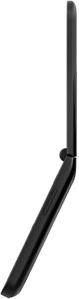 Nokia 2720 Flip phone, open position, showing black exterior with antenna extended upward against white background