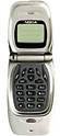 Nokia 282 flip phone, open, showing keypad on bottom and small screen on top half