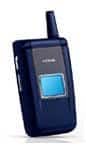 Nokia 2855i mobile phone, front view, closed clamshell design with blue exterior and small screen visible