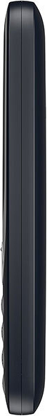 Nokia 3310 (2017) side view, showing its slim rectangular black profile with curved edges