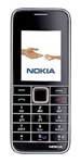 Nokia 3500 Classic phone shown from the front, displaying the Nokia logo on its screen, with a black casing and numeric keypad