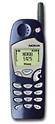 Nokia 5125 mobile phone, front view, with blue casing and small monochrome display screen