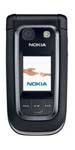 Nokia 6267 mobile phone, front view, showing black exterior with small screen and keypad