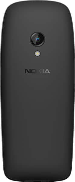 Nokia 6310 (2024) rear view showing black body, camera lens, and branding