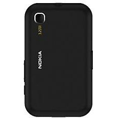 Nokia 6760 rear view, black body with camera lens and Nokia branding visible