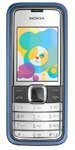 Nokia 7310 Supernova front view, displaying colorful screen with blue casing and silver keypad