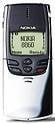 Nokia 8860 phone shown from the front, closed position, with silver and black casing and small display screen visible