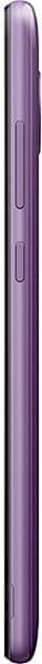 Nokia C10 phone, side view, showing the purple body and button placement