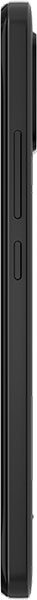 Nokia C210 smartphone viewed from the side, showing its slim black profile with volume and power buttons along the edge