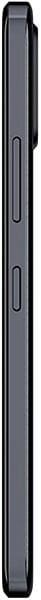 Nokia C22 smartphone shown from the side, displaying its slim black profile with physical buttons and ports along the edge