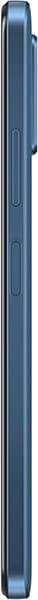 Nokia C300 phone shown from the side, displaying its slim profile and blue finish