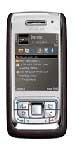 Nokia E65 phone, front view, showing screen with interface and physical keypad below