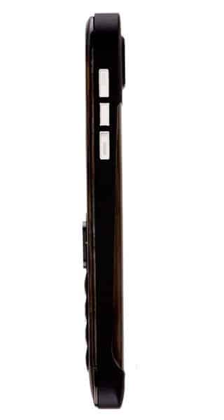 Nokia E73 Mode, side view showing black smartphone with three indicator lights on edge