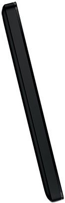 Nokia Lumia 810 shown from the side, displaying its thin black rectangular profile at an angle